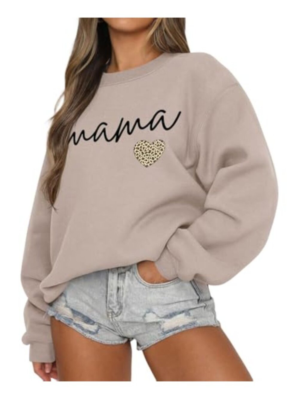 Crewneck Oversized Sweatshirt Long Sleeve Pullover Casual